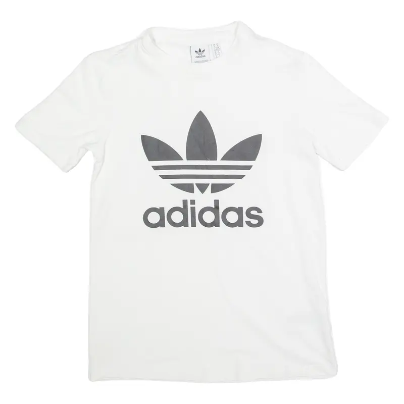 Adidas Womens T-Shirt White Uk 6 1