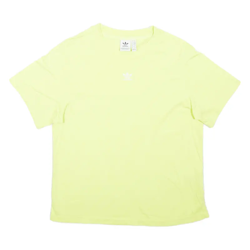 Adidas Womens T-Shirt Yellow Uk 6 1