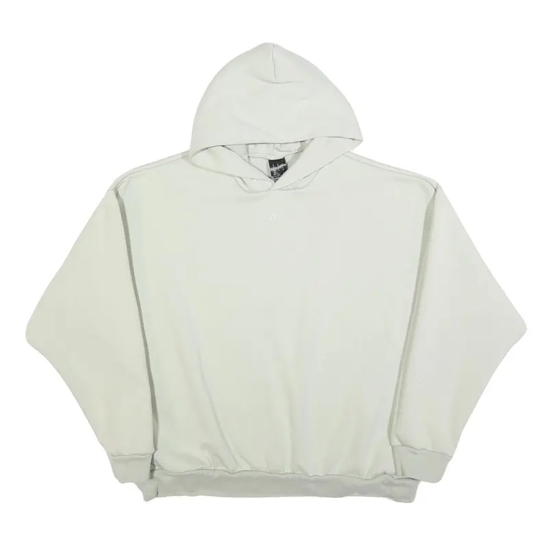 Adidas Womens White Pullover Hoodie Xl Basketball Logo Sweatshirt 1