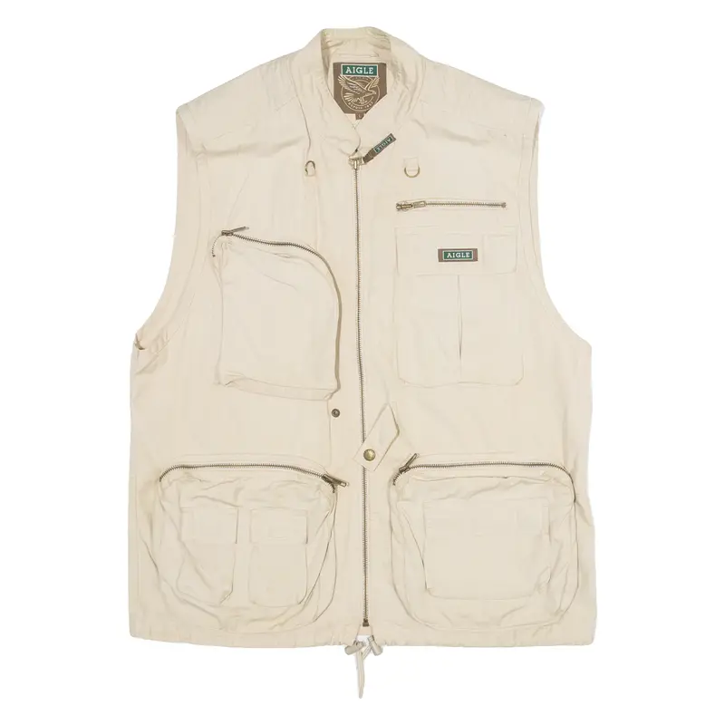 Aigle Mens Gilet Beige L 1