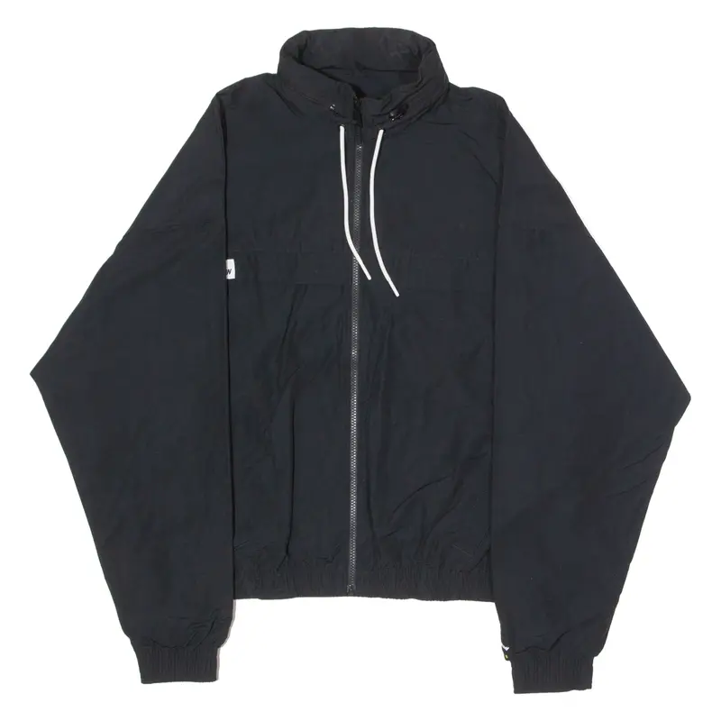 Air Jordan Loose Fit Mens Windbreaker Jacket Black Hooded S 1