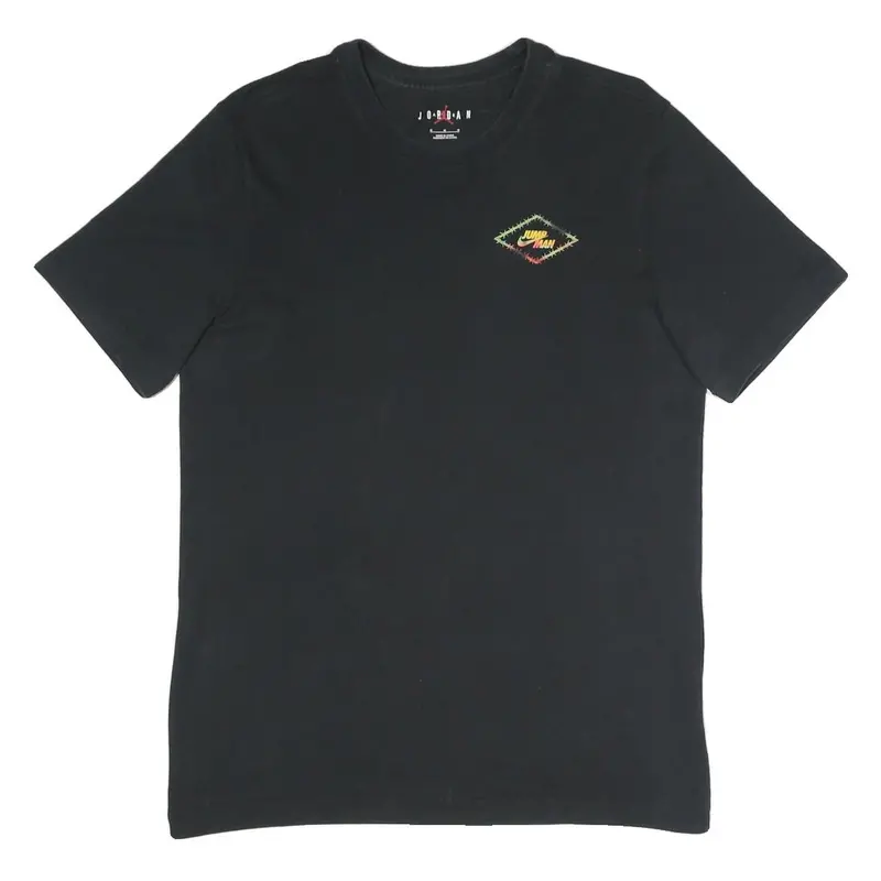 Air Jordan Mens Black Graphic T-Shirt M Short Sleeve Crew Neck Jumpman Logo 1