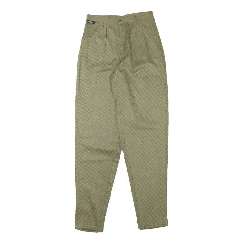 Al Mars Womens Cotton Blend Beige Relaxed Tapered Trousers W25 L32 Stylish 1
