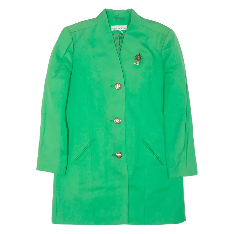 Alberto Fabiani Womens Blazer Jacket Green Wool S 1