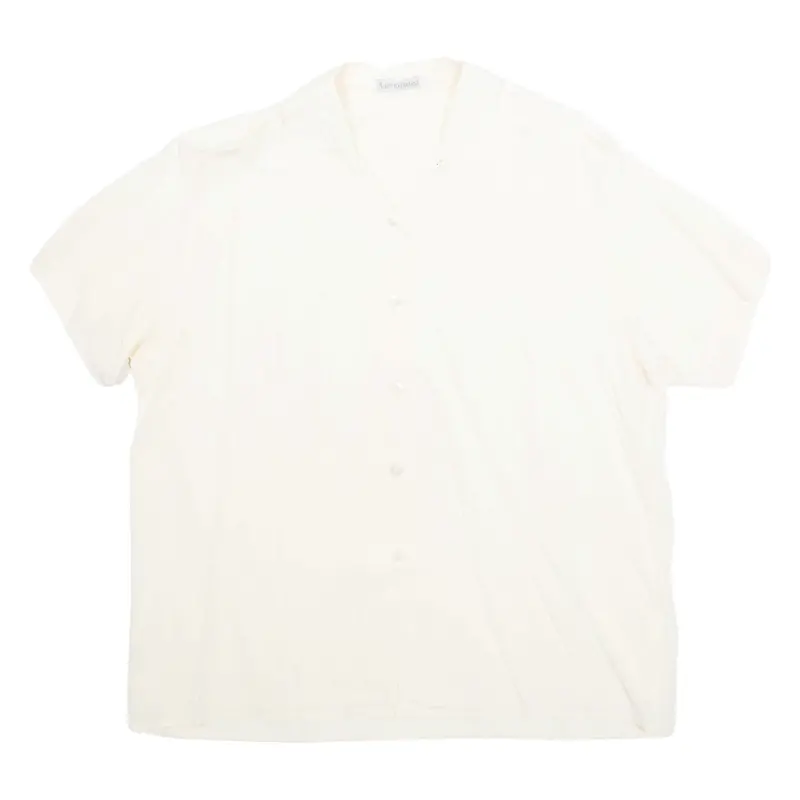 Alberto Fabiani Womens Shirt Yellow Collared Silk L 1