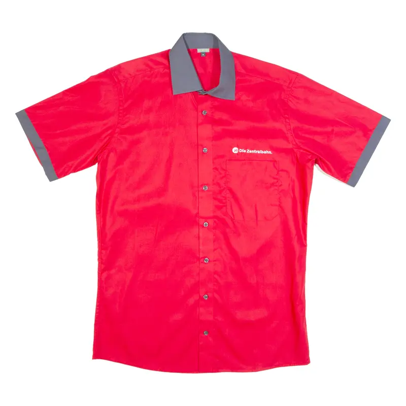 Albiro Mens Plain Shirt Red M 1