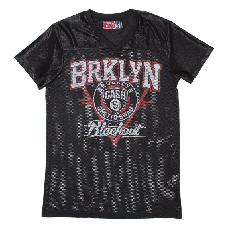 Alcott Brklyn Blackout Mens Jersey Black Usa V-Neck M 1