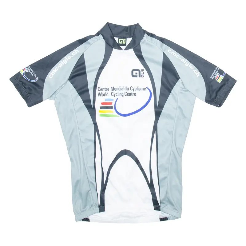 Ale Full Zip Cycling Mens Jersey Grey 1/4 Zip M 1