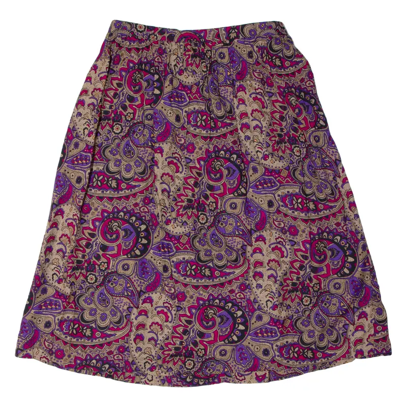Alfred Dunner Womens A-Line Skirt Beige Midi Floral L 1