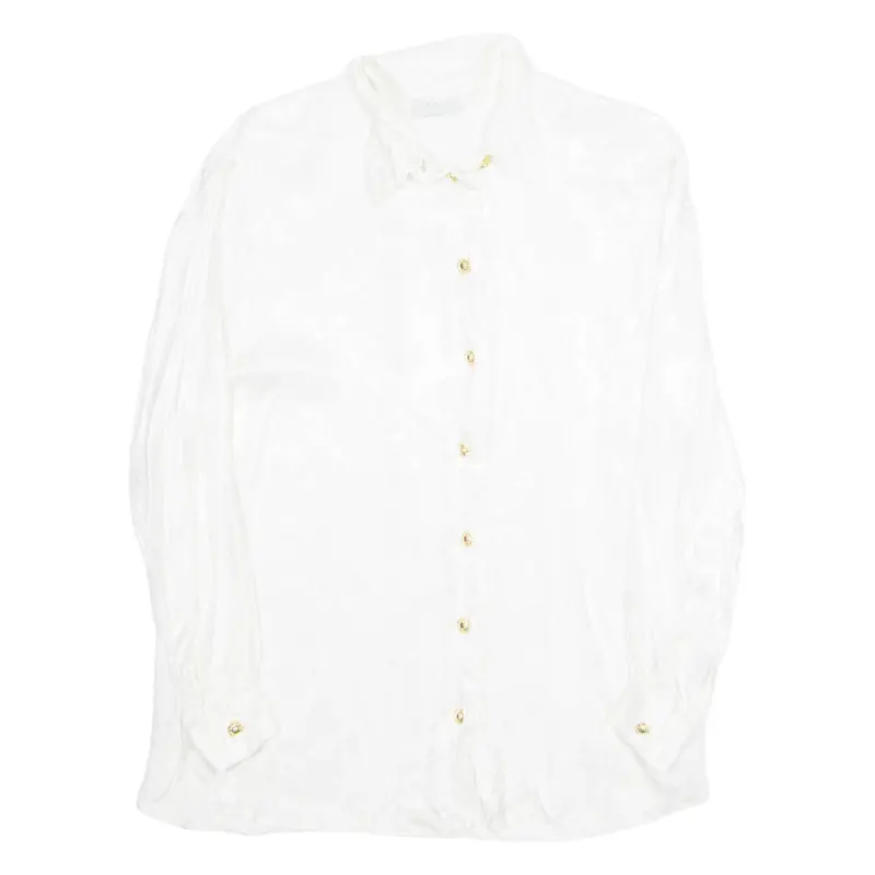 Alielle Womens Blouse White Long Sleeve Viscose L 1