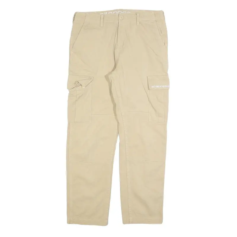 All Access Womens Cotton Blend Beige Regular Cargo Trousers W30 L28 Casual 1