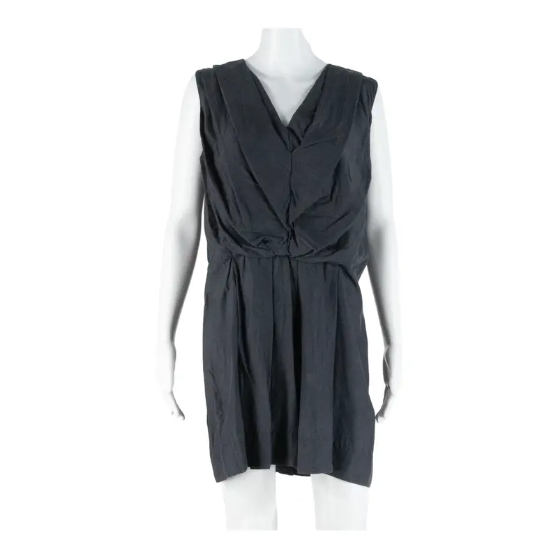 All Saints Womens Mini Dress Grey Silk Sleeveless Short Uk 10 1