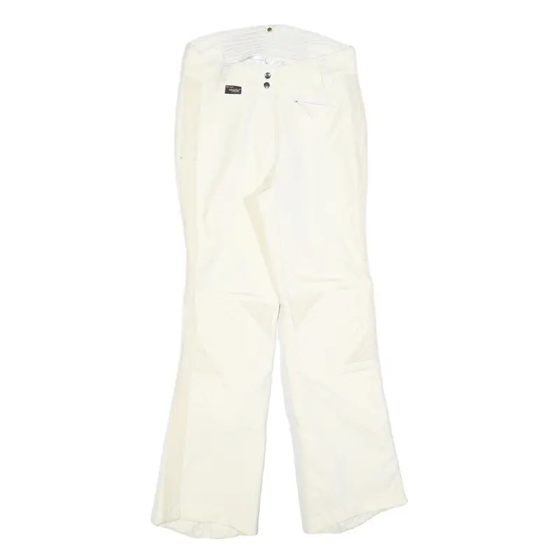 Allsport Lined Womens Regular White Polyester Blend Zip Trousers W28 L30 1