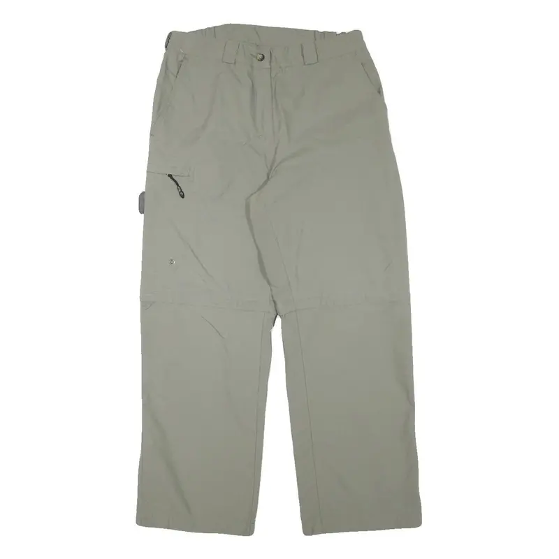 Allsport Womens Regular Beige Polyester Blend Trousers W30 L27 Multi Pocket Zip 1