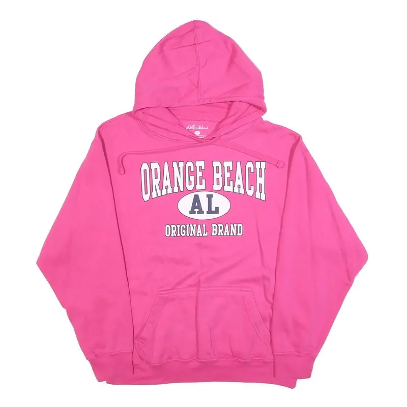 Alrins Island Womens Pink Hoodie M Orange Beach Al Cotton Blend 1