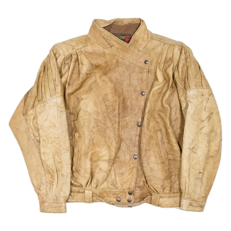 Amara Cuir Womens Jacket Brown Faux Leather L 1