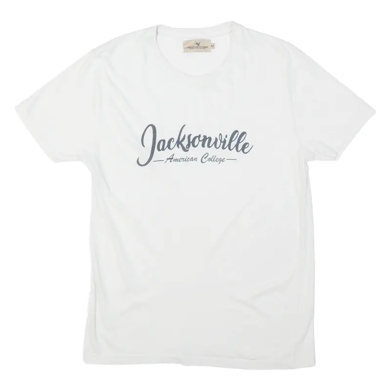 American College Jacksonville Mens T-Shirt White Usa M 1