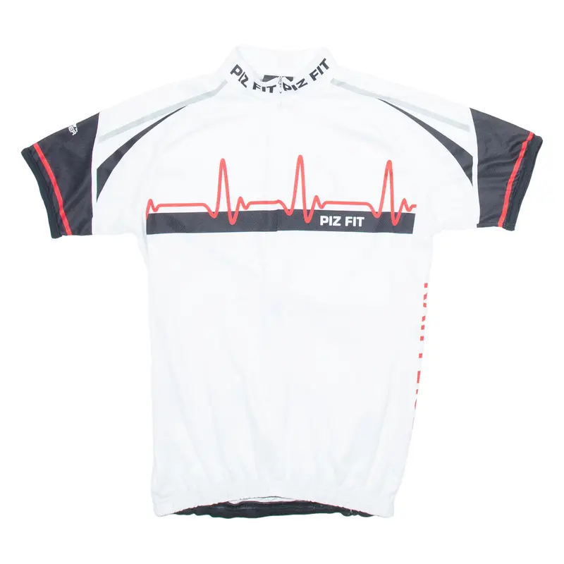 Andeer Full Zip Cycling Mens Jersey White M 1