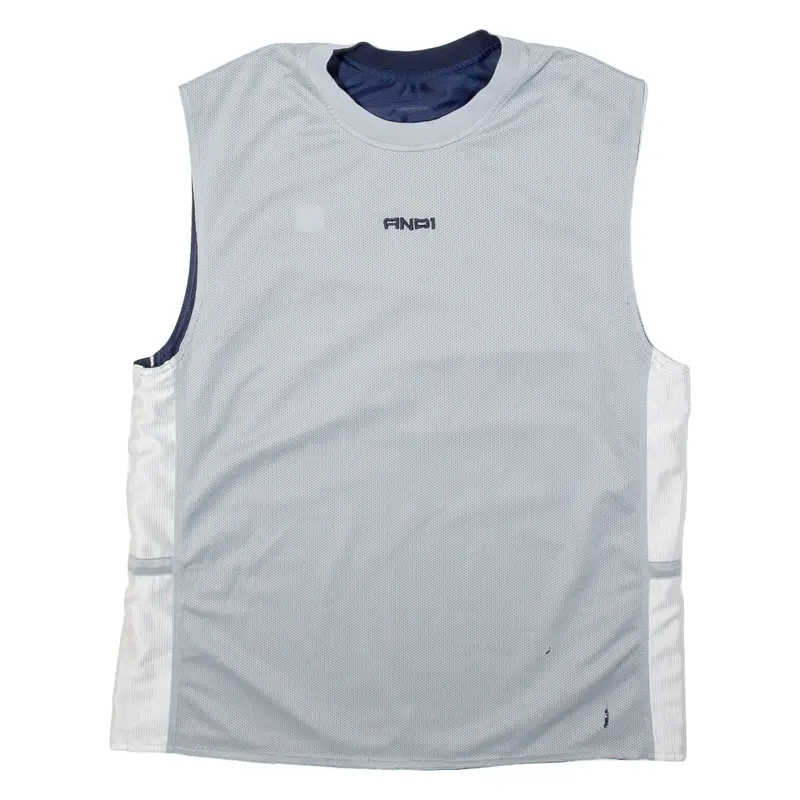 Andi Basketball Reversible Mens Jersey Grey Sleeveless Usa Crew Neck Xl 1