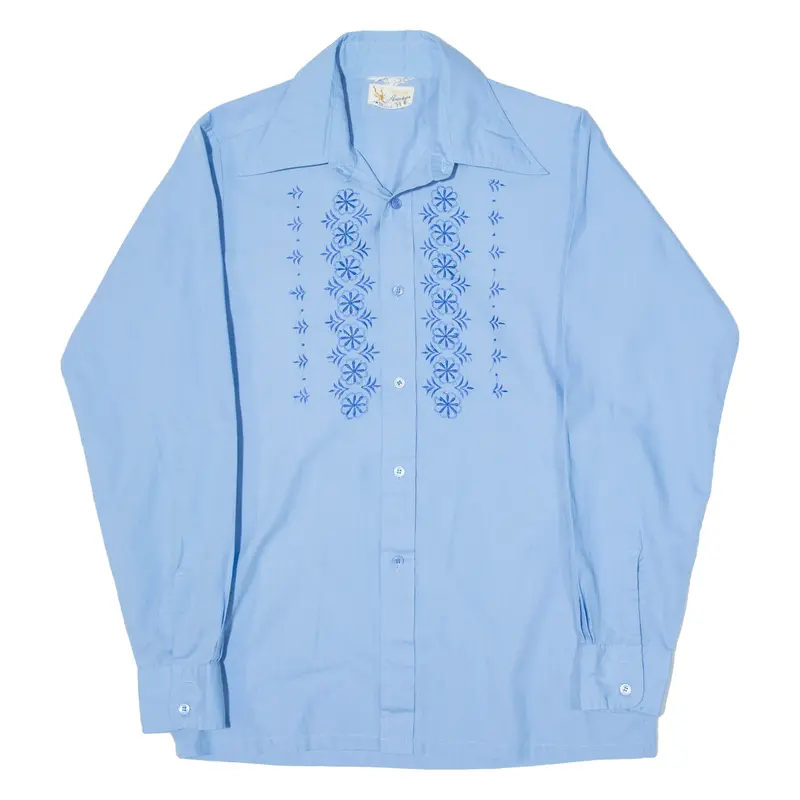 Antelope Womens Plain Shirt Blue Long Sleeve M 1