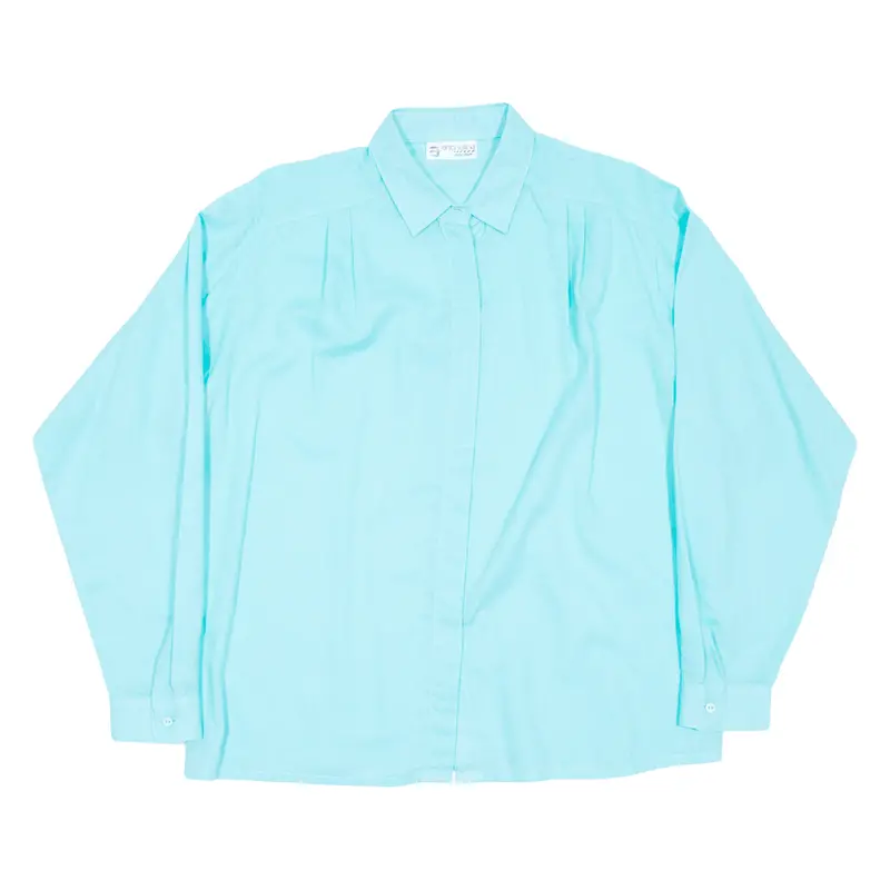 Antoniolii Womens Plain Shirt Blue Long Sleeve M 1