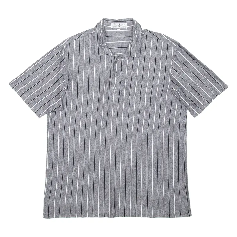 Antony Mens Shirt Grey Striped L 1