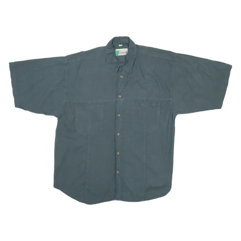 Anyway Mens Plain Shirt Grey L 1