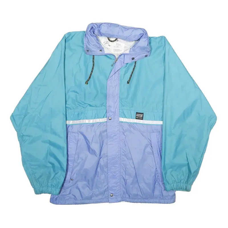 Aqua Guard Mens Blue & Lilac Waterproof Jacket L Polyamide Blend Plain 1