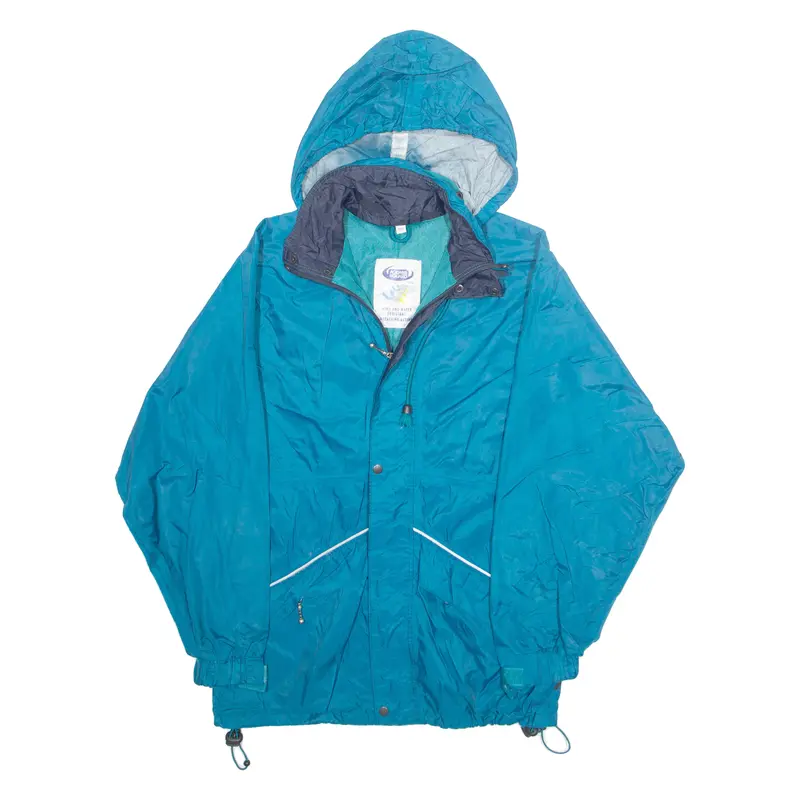 Aqua Guard Mens Rain Coat Blue Hooded M 1