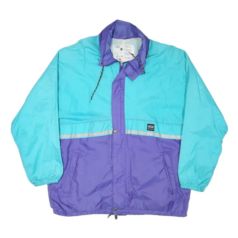 Aqua Guard Mens Turquoise & Purple Outdoor Jacket Xl Polyester Blend Colourblock 1