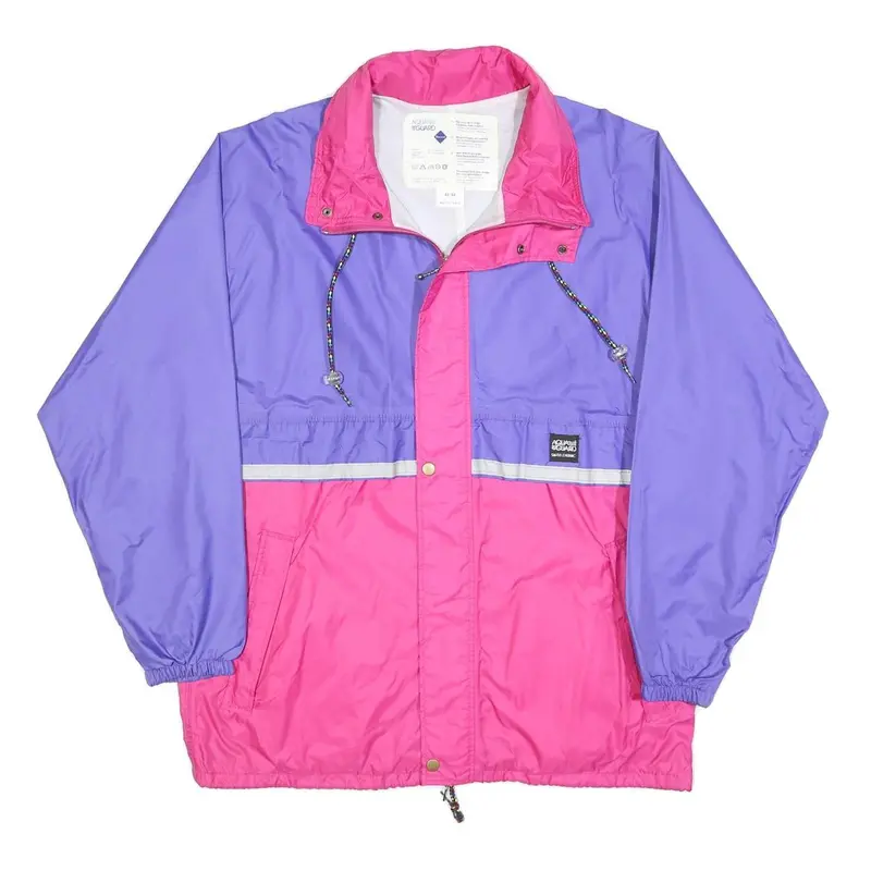 Aqua Guard Womens Purple & Pink Nylon Zip Jacket L Outerwear Lightweight Sport 1