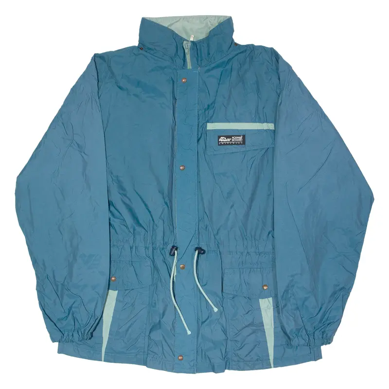 Aquaguard Mens Rain Jacket Blue 90S Hooded Xl 1