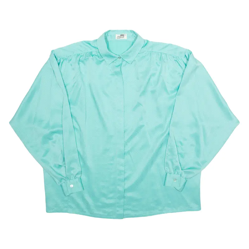 Ara Modell Womens Bardot Blouse Blue Collared Long Sleeve L 1