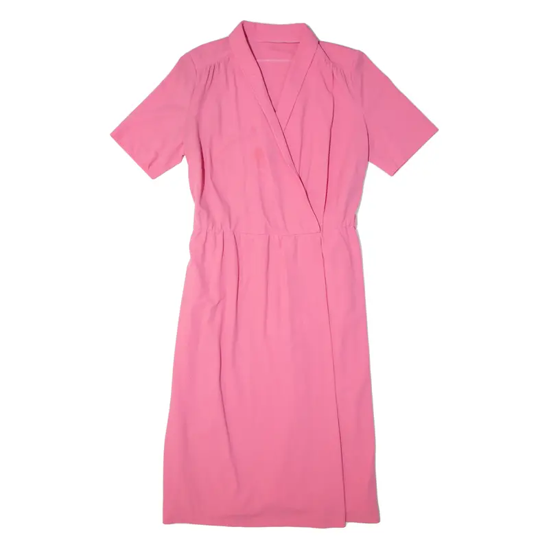 Ara Womens A-Line Dress Pink Short Sleeve Midi M 1
