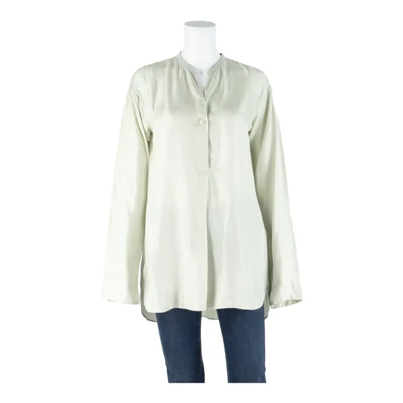 Archivio Womens Top Beige V-Neck Long Sleeve L 1
