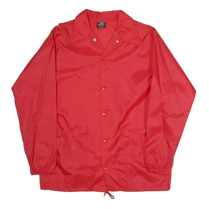 Aristo Jac By Hilton Mens Red Polyester Blend Button Jacket M Plain Buttoned 1