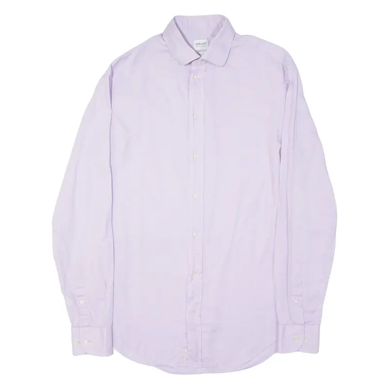 Armani Collezioni Mens Flannel Shirt Purple Long Sleeve M 1