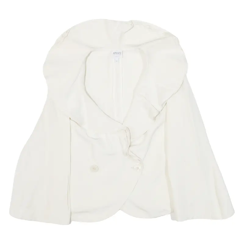 Armani Collezioni Womens Blazer Jacket Cream Linen Xs 1