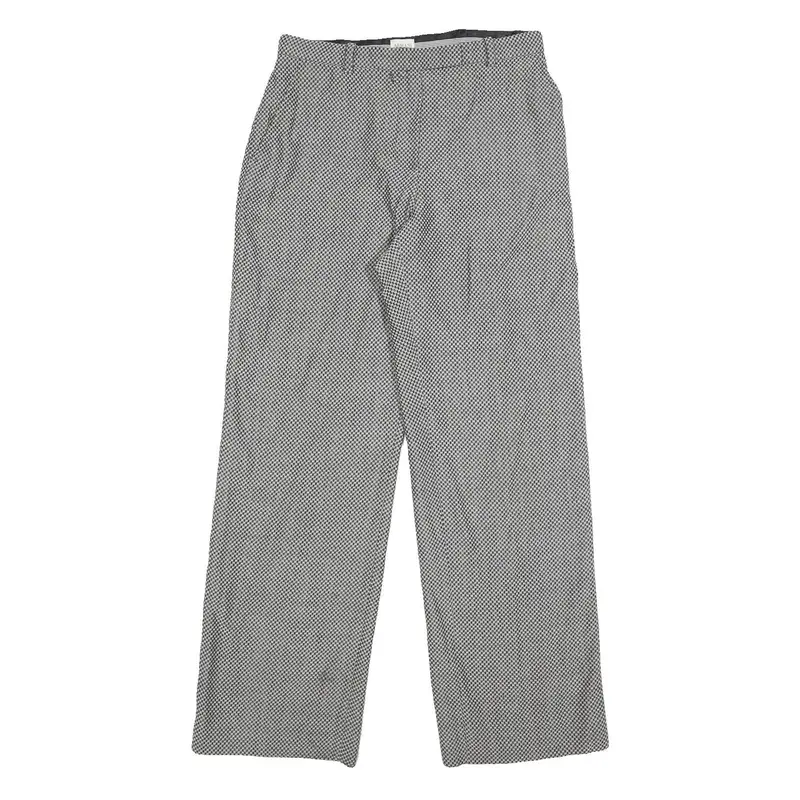 Armani Collezioni Womens Wool Blend Grey Relaxed Straight Trousers W28 L30 1