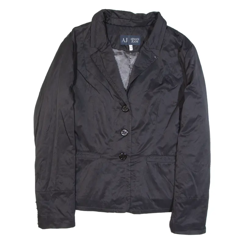 Armani Jeans Insulated Womens Blazer Jacket Black L 1