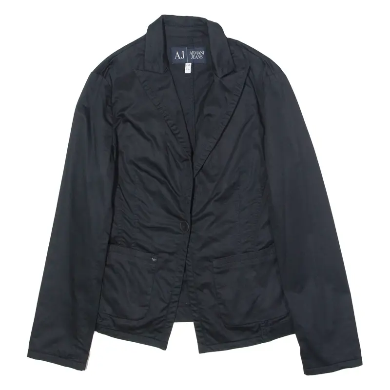 Armani Jeans Womens Blazer Jacket Black Uk 8 1