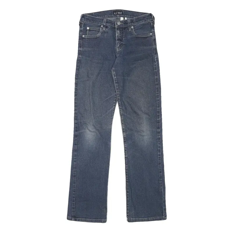 Armani Jeans Womens Blue Regular Straight Denim Medium W27 L31 Stylish Zip 1