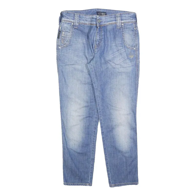 Armani Jeans Womens Slim Blue Denim Medium Slim Fit W30 L25 Fashion Zip 1