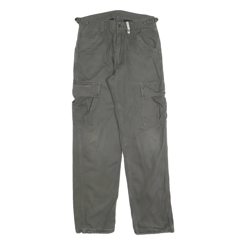 Army Tex Mens Cotton Blend Grey Relaxed Cargo Trousers W30 L32 Zip Pocket 1