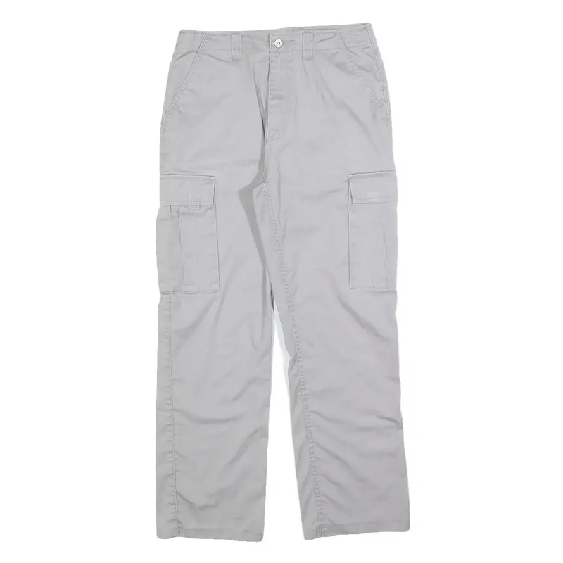 Artime Womens Cotton Blend Regular Cargo Trousers Light Grey W30 L28 Casual 1