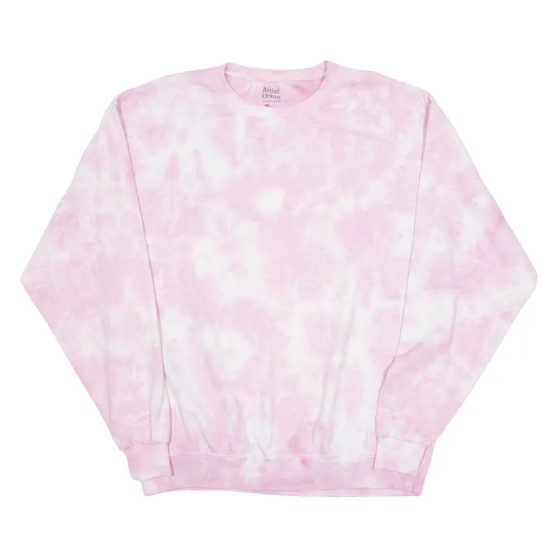 Artist Union Clothing Co. Tie-Dye Mens Sweatshirt Pink Crew Neck L 1
