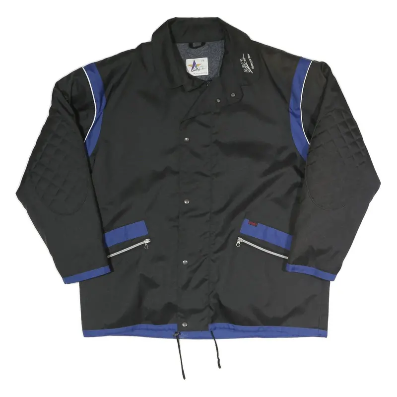 Ascl Mens Black & Blue Zip Jacket Xl Polyester Blend Outdoor Casual 1