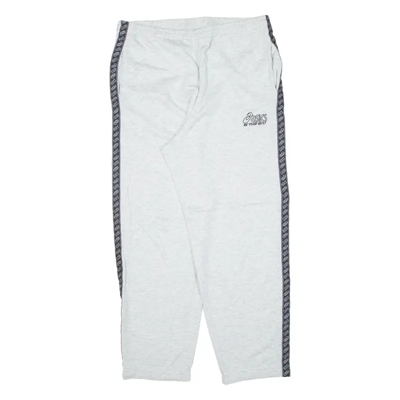 Asics Mens Sweatpants Grey Tapered L W32 L27 1