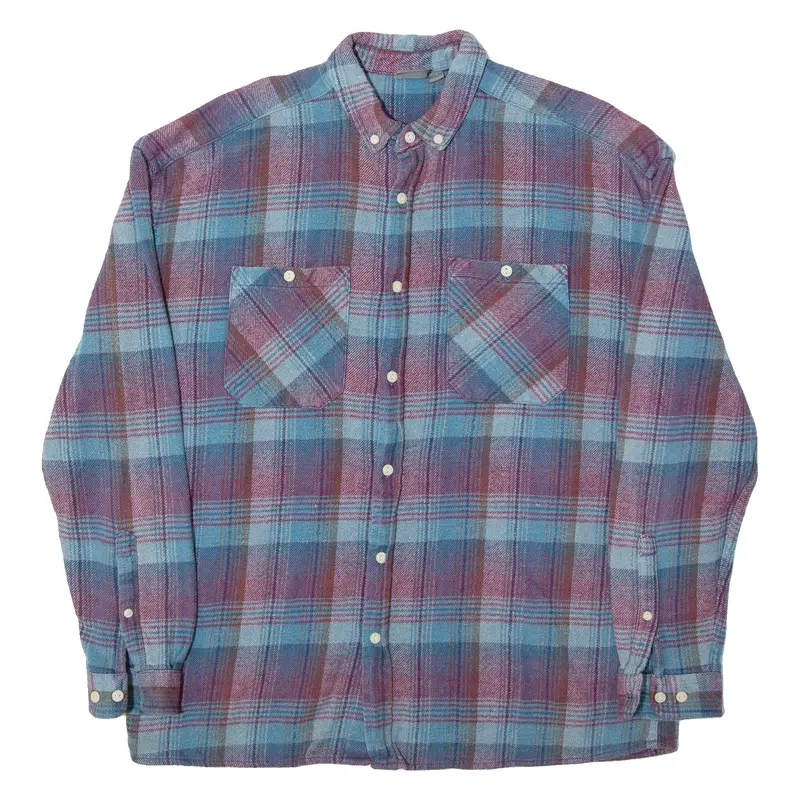 Asos Mens Shirt Blue Check Long Sleeve S 1