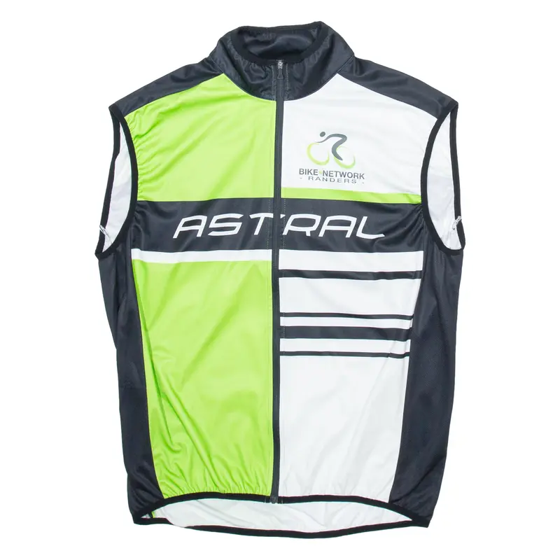 Astral Full Zip Cycling Mens Jersey Green Sleeveless Xl 1